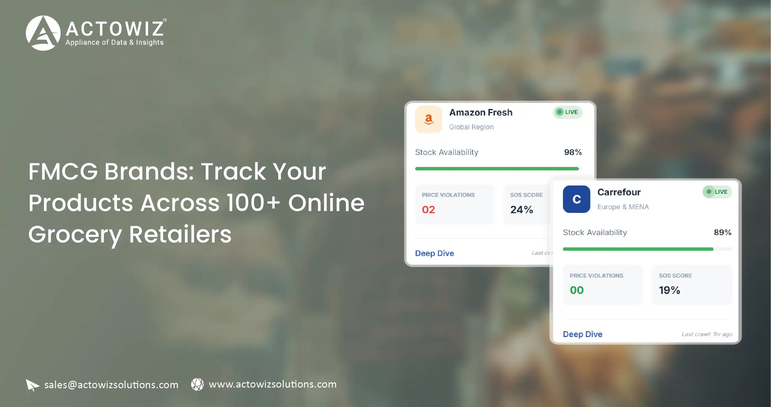 FMCG Brands: Track Your Products Across 100+ Online Grocery Retailers